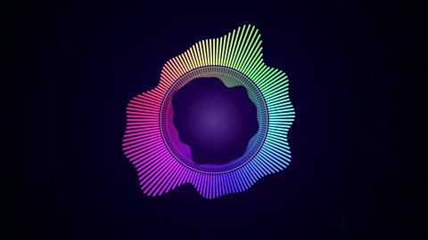 Circular Audio Equalizer Looping Motion Background Vídeo Stock 348301954