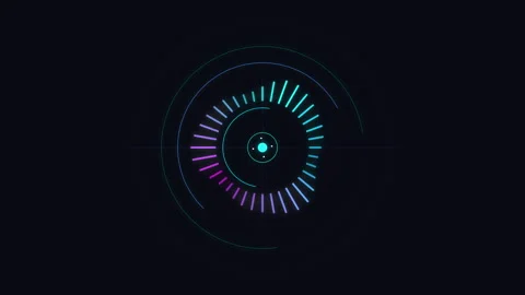 Circular audio equalizer waveform animation, sound spectrum visualizer Vídeos de archivo 345628280