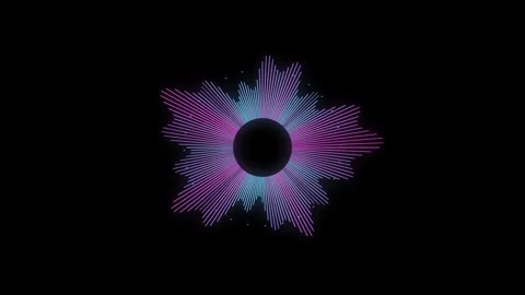 Circular audio spectrum visualizer Stock Footage 340255290