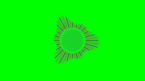 Circular audio spectrum visualizer graphic isolated on green background 動画素材 340902999