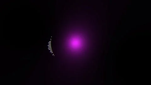 Circular Audio Spectrum Waveform Visualizer on Black Background Vídeo Stock 346032637