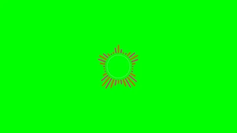 Circular audio visualizer waveform element set against a bright green backg.. Stock Footage 340263264