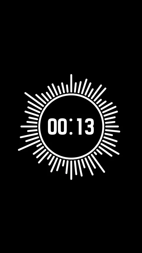 Circular Audio Waveform Animation with Digital Counter and Radial Equalizer Stock-Footage 333159594