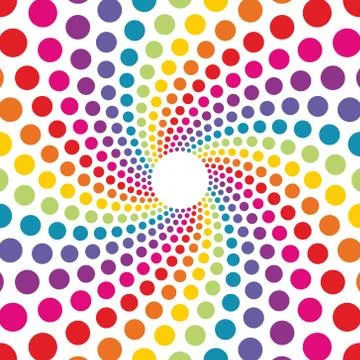 Circular background made from colored dots Stock Illustration