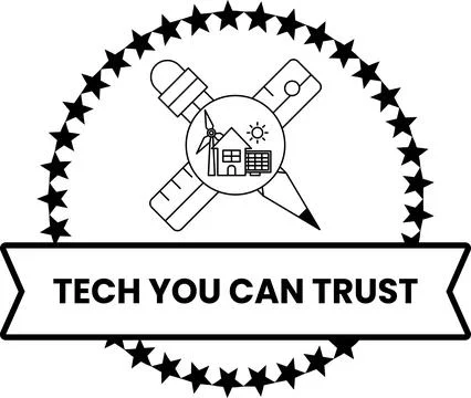Circular badge with star border and crossed tools イラスト素材