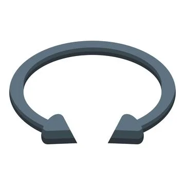 Circular barbell piercing representing body modification and self expression Stock Illustration