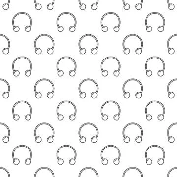 Circular barbells horseshoe vector seamless pattern Illustrazione stock