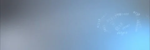 Circular binary code background template animation in gray and blue Stock Footage 340557751
