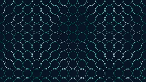 Circular black and green pattern with connected circles and lines Vídeo Stock 281905242