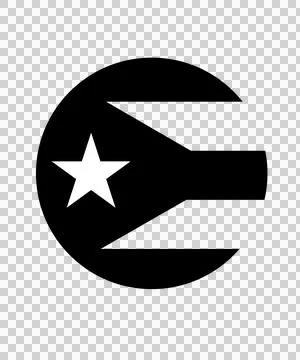 Circular Black Emblem With A Star And Horizontal Circle イラスト素材