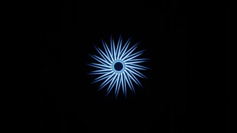 Circular black kaleidoscope pattern in a seamless loop. Video stock 273556265