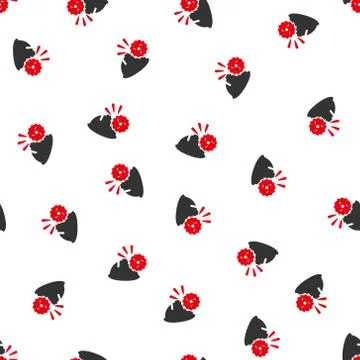 Circular Blade Head Protection Flat Vector Seamless Pattern Stock Illustration