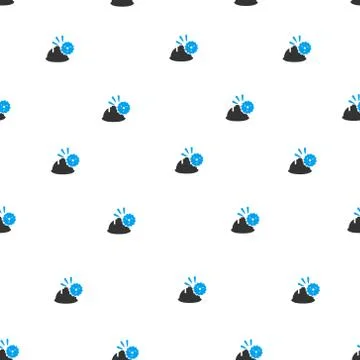 Circular Blade Head Protection Flat Vector Seamless Pattern 스톡 일러스트