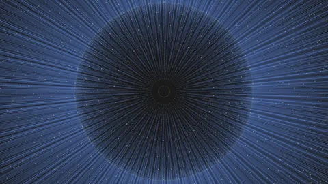 Circular blue and black pattern with dynamic diagonal lines Stock Footage 311599479