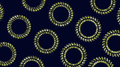 Circular blue dot pattern on black background repeat design of floating dots Stock Footage 316762241