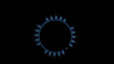 Circular Blue Gas Flame Illuminating a Dark Surrounding 스톡 동영상 339239778