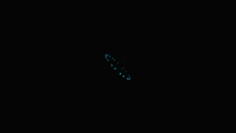 A circular blue loading indicator spinning against a solid black background Stock Footage 339617397