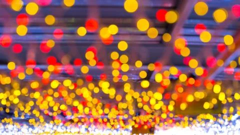 Circular bokeh background of Christmaslight. Stock Photos