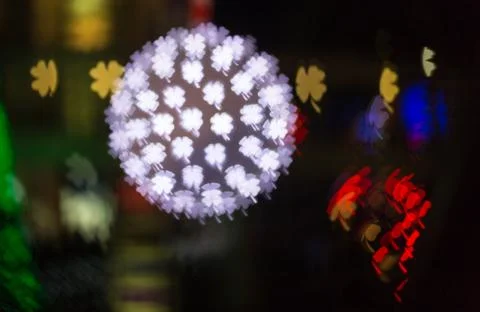 Circular bokeh background of Christmaslight. Stock Photos