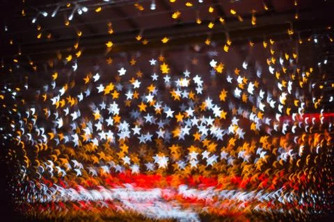 Circular bokeh background of Christmaslight. Stock Photos