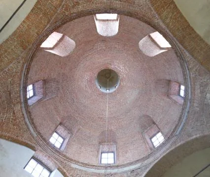Circular brick vault ceiling Stock Photos