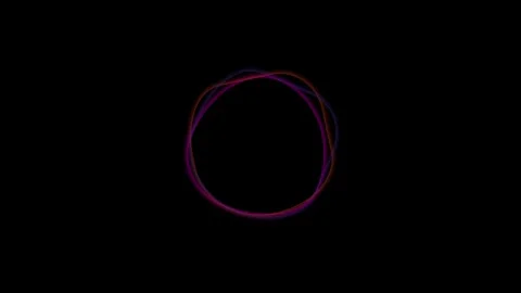 Circular bright neon sign with a glowing gas filling Stock Footage 276832453