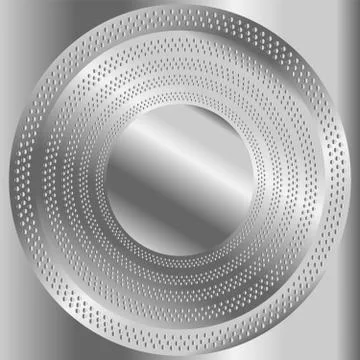 Circular brushed metal texture with dots vector Stock Illustration