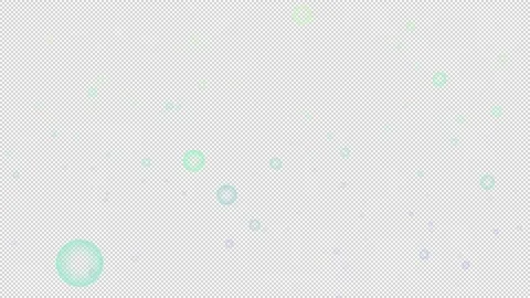 Circular bubble rising and rotating on transparent background Stock Footage 151740398
