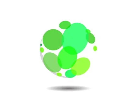 Circular Bubble Vector Logo Icon Template Illustrazione stock
