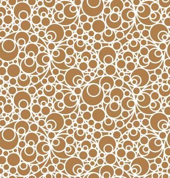 Circular bubbles round shapes modern repeating seamless texture tracery template Stock Illustration