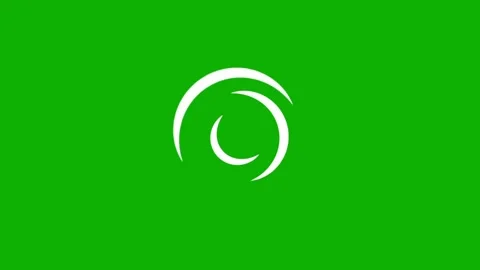 Circular buffering arcs green screen motion graphics Stock Footage 293478094