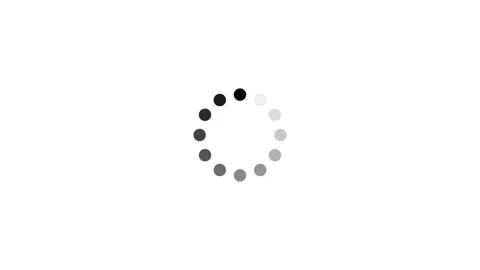 Circular buffering Loading Spinner with Rotating Bars on Clean White Background 库存影片 331532324
