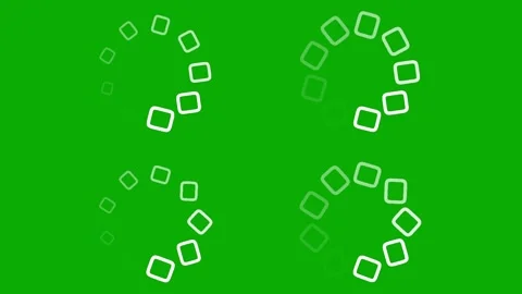 Circular buffering with square shapes green screen motion graphics Stock Footage 305772185