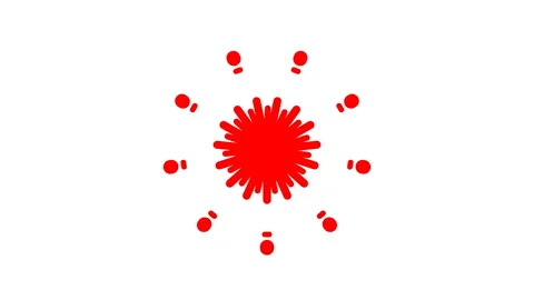 Circular burst animation decorative dynamic explode red color expand from center Stock Footage 271543547