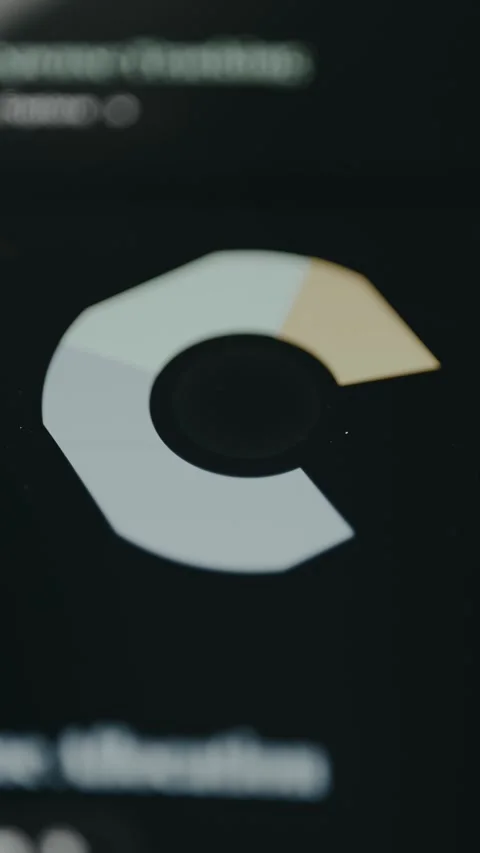 Circular C-element split into sections representing data Stock Footage 332064294