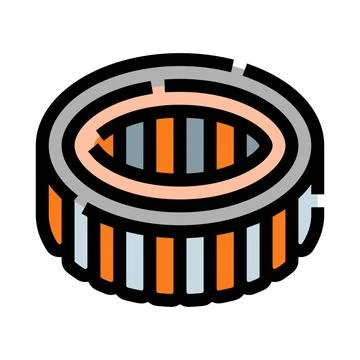 Circular car engine air filter component icon Stock-Illustration