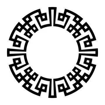 Circular Celtic Geometric frame pattern. Traditional classic pattern.  Stock Illustration