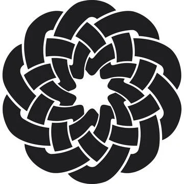 Circular Celtic sign, black Stock Illustration