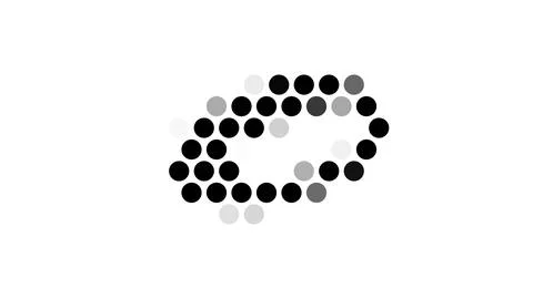 Circular chain of black dots, abstract ring formation, illustation 스톡 일러스트