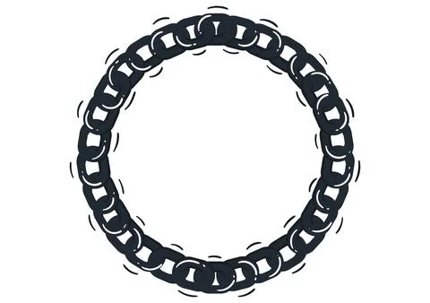 Circular chain illustration Stock Illustration