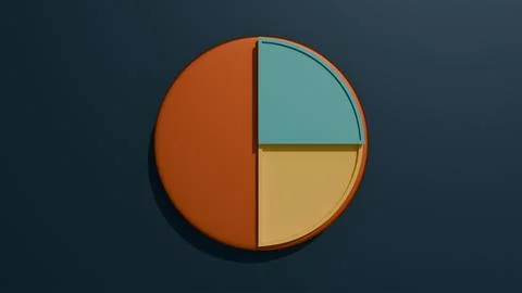 A circular chart and infographic elements on a dark background for presenting Stock Illustration