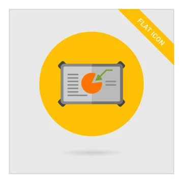 Circular chart on board 스톡 일러스트