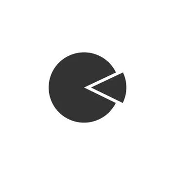 Circular chart, diagram, pie chart icon. Vector illustration, flat design. Stock Illustration