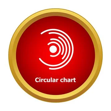 Circular chart icon for data visualization and analysis 스톡 일러스트