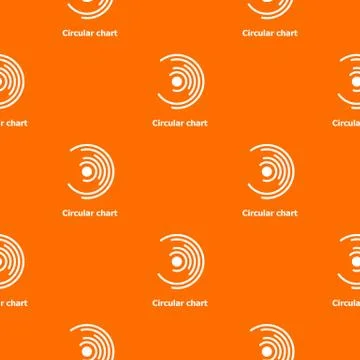 Circular chart pattern orange Illustrazione stock