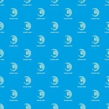 Circular chart pattern vector seamless blue 스톡 일러스트