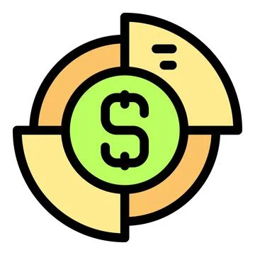 Circular chart representing financial budget allocation Stock Illustration