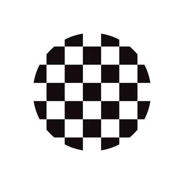 Circular Checkered Pattern Symbol Design Stock Illustration