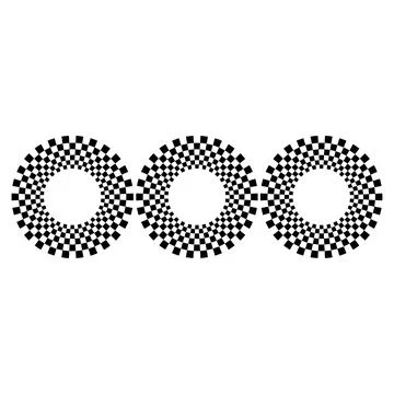 Circular Checkered Racing Frame Set Vector Round Speed Badge Borders Stock-Illustration
