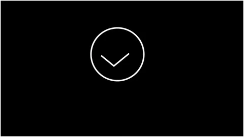 Circular checkmark animates video Video stock 345785269
